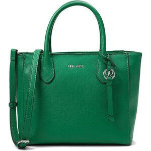 NWT Nine West Maysenn Satchel Kelly Green Crossbody Purse Minimalist Business